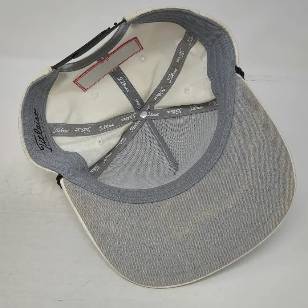 Titleist 5 Panel White Hat One Size Rope Snapback Golf Pro V1 FootJoy Embroidery
